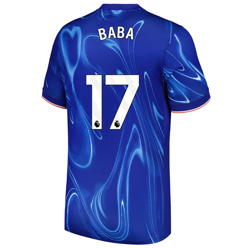 Kinder Abdul-Rahman Baba #17 Blau Weiß Heimtrikot Trikot 2024/25 T-Shirt