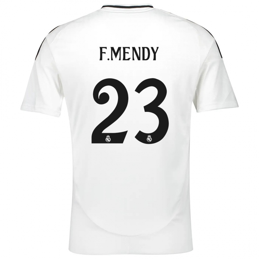 Kinder Ferland Mendy #23 Weiß Heimtrikot Trikot 2024/25 T-Shirt