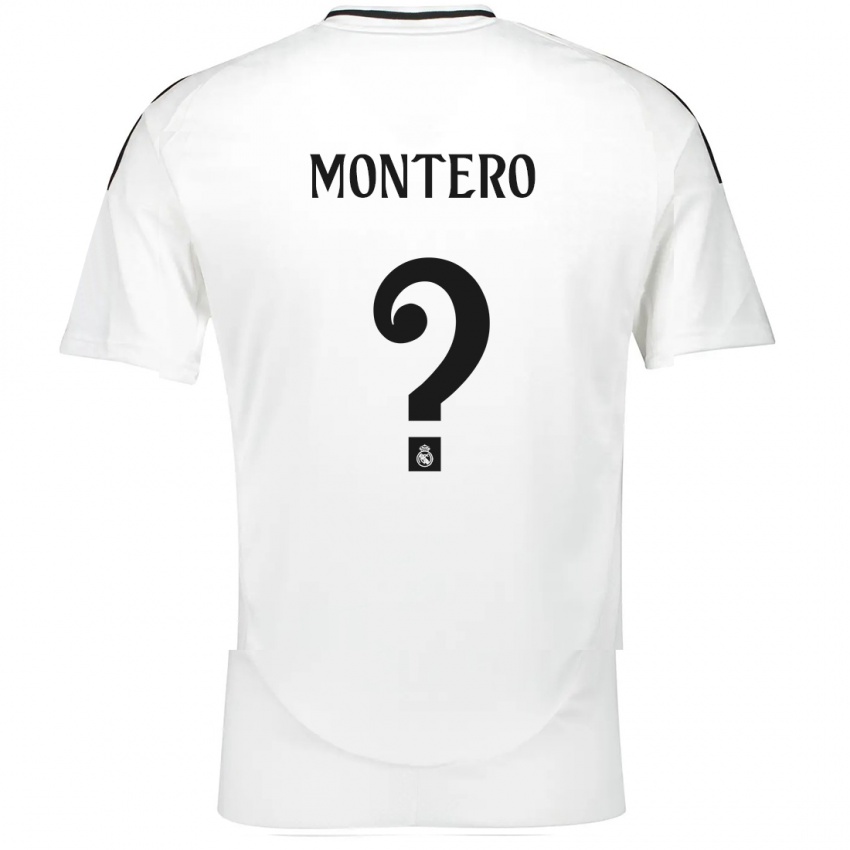 Kinder Ruben Montero #0 Weiß Heimtrikot Trikot 2024/25 T-Shirt