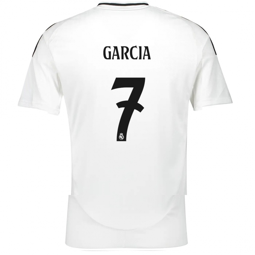 Kinder Gonzalo Garcia #7 Weiß Heimtrikot Trikot 2024/25 T-Shirt