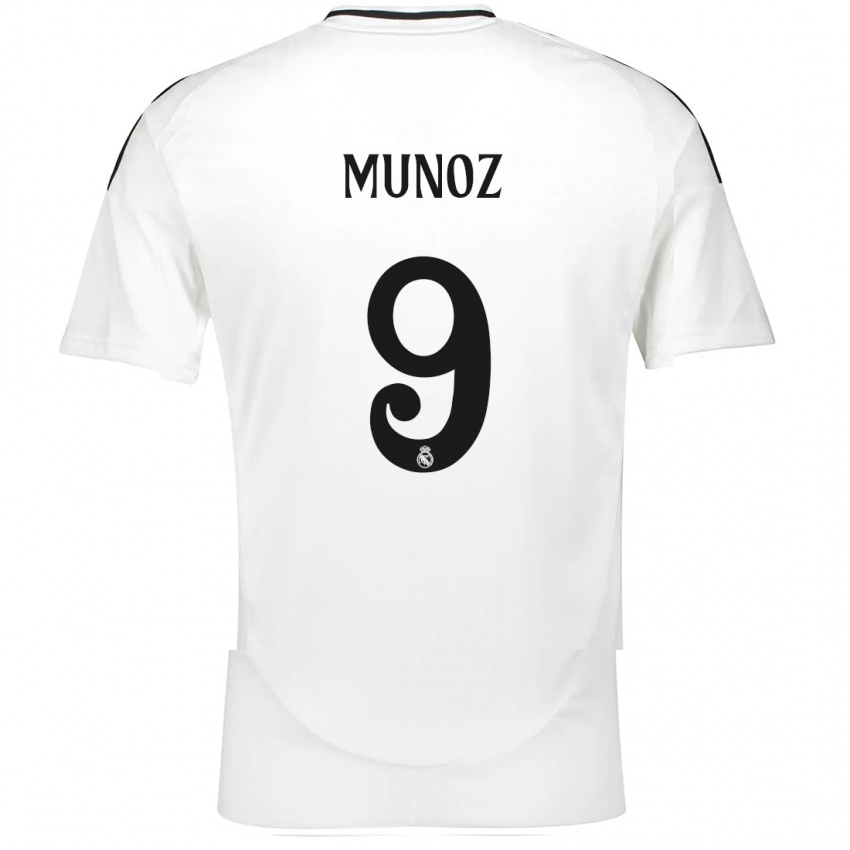 Kinder Victor Munoz #9 Weiß Heimtrikot Trikot 2024/25 T-Shirt