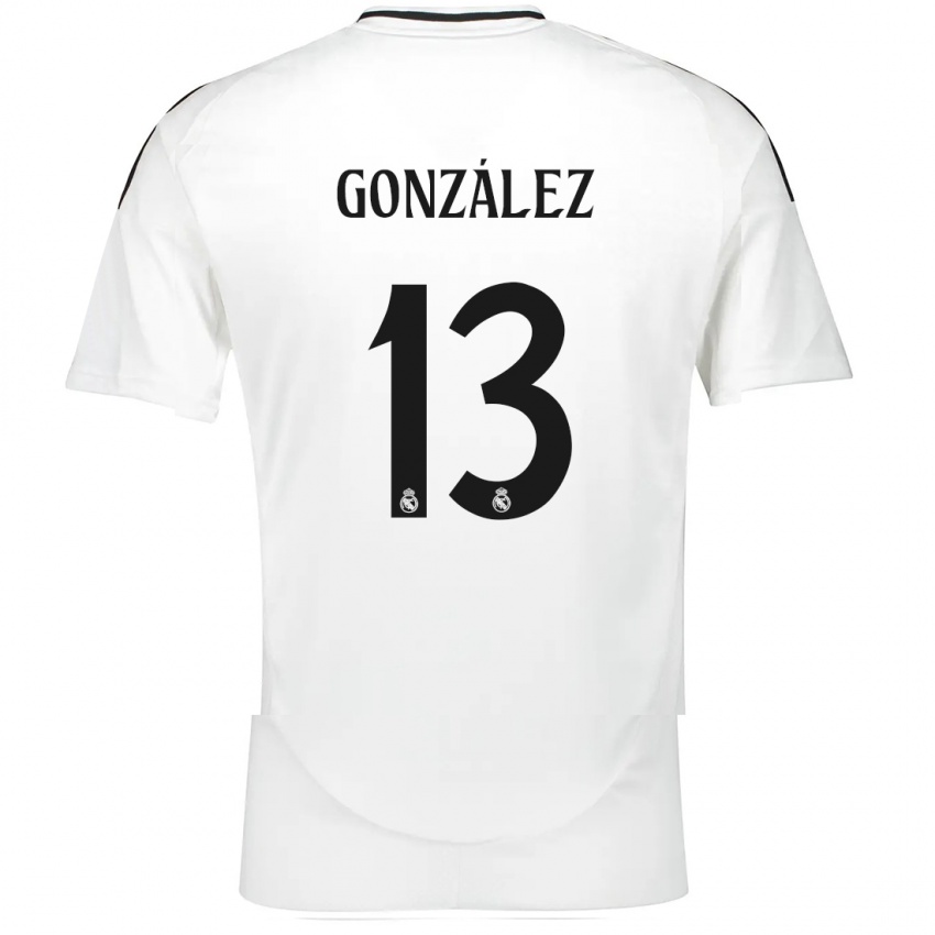 Kinder Fran González #13 Weiß Heimtrikot Trikot 2024/25 T-Shirt