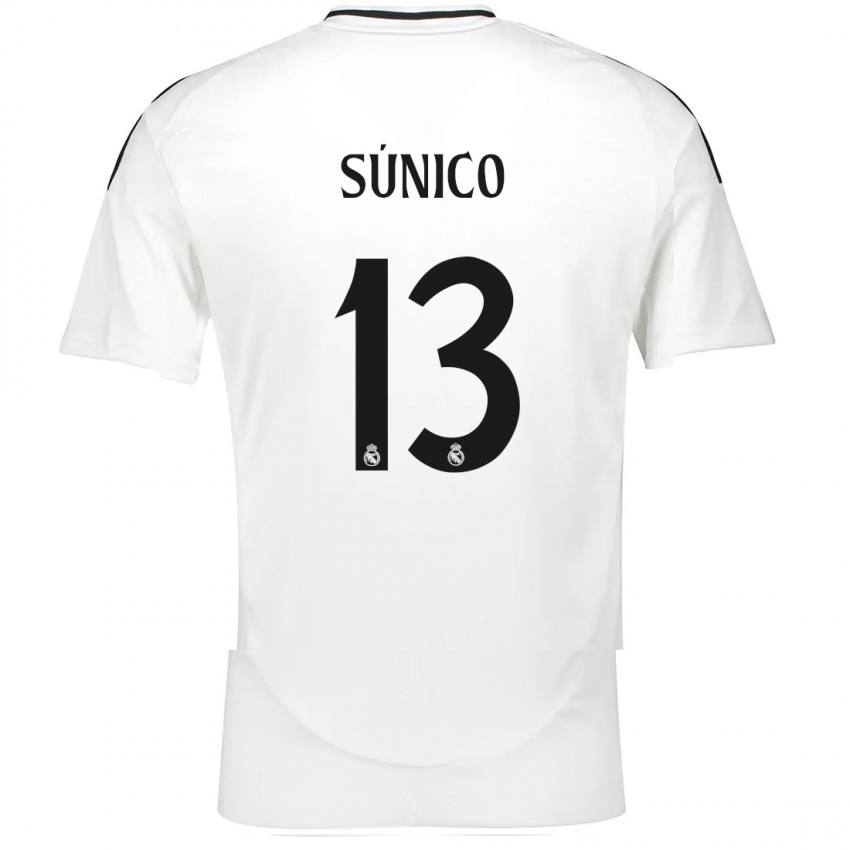 Kinder Guille Súnico #13 Weiß Heimtrikot Trikot 2024/25 T-Shirt