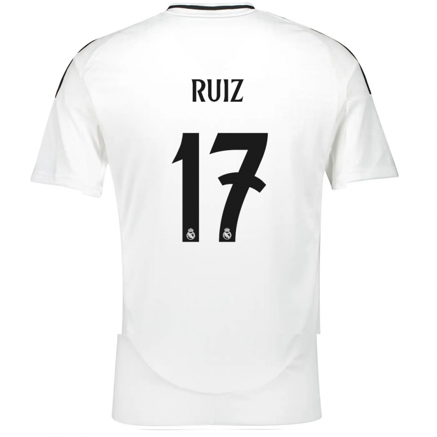 Kinder David Ruiz #17 Weiß Heimtrikot Trikot 2024/25 T-Shirt