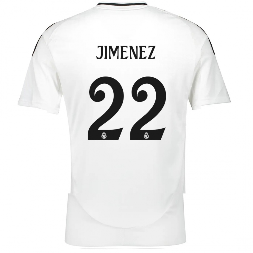 Kinder David Jimenez #22 Weiß Heimtrikot Trikot 2024/25 T-Shirt