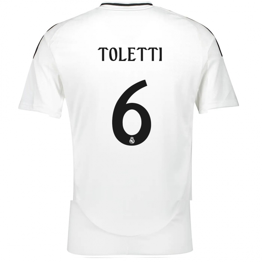 Kinder Sandie Toletti #6 Weiß Heimtrikot Trikot 2024/25 T-Shirt