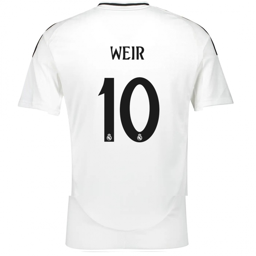 Kinder Caroline Weir #10 Weiß Heimtrikot Trikot 2024/25 T-Shirt