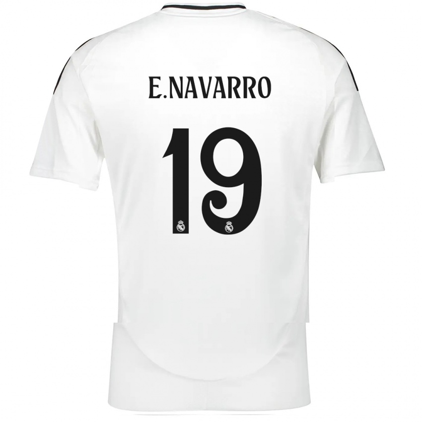 Kinder Eva Navarro #19 Weiß Heimtrikot Trikot 2024/25 T-Shirt