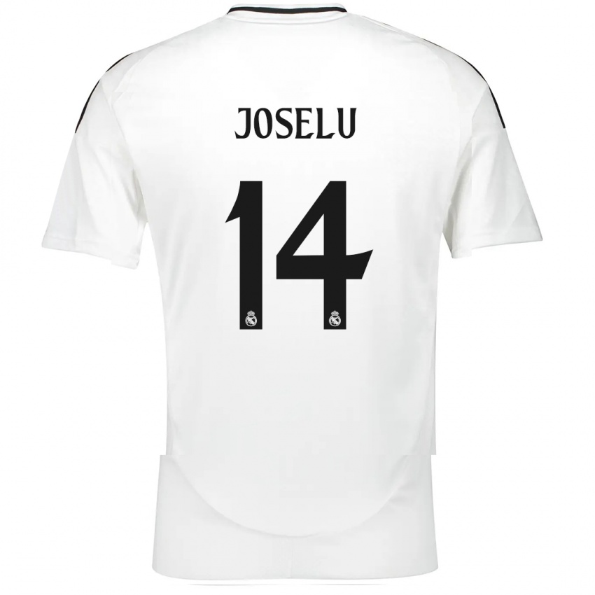 Kinder Joselu #14 Weiß Heimtrikot Trikot 2024/25 T-Shirt