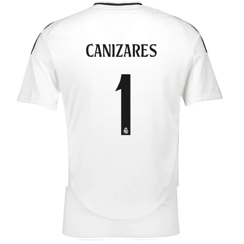 Kinder Lucas Canizares #1 Weiß Heimtrikot Trikot 2024/25 T-Shirt