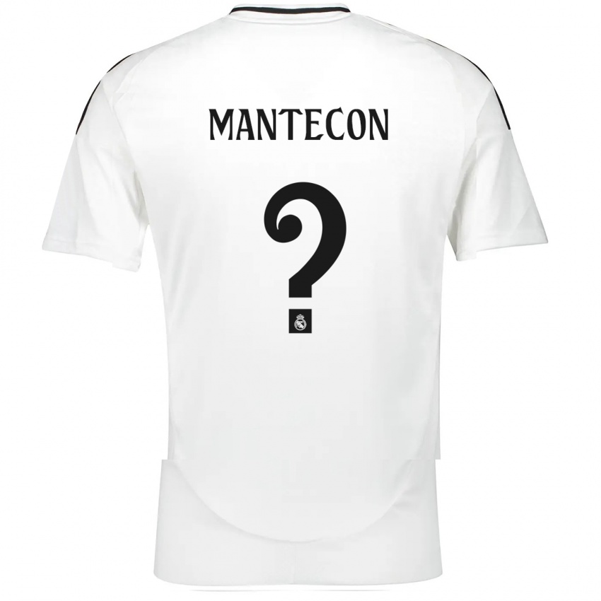 Kinder Hugo Mantecon #0 Weiß Heimtrikot Trikot 2024/25 T-Shirt