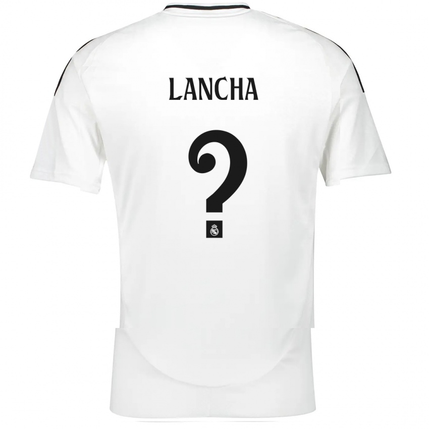 Kinder Yeray Lancha #0 Weiß Heimtrikot Trikot 2024/25 T-Shirt