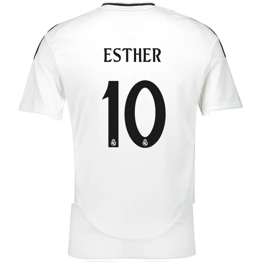 Kinder Esther Gonzalez #10 Weiß Heimtrikot Trikot 2024/25 T-Shirt