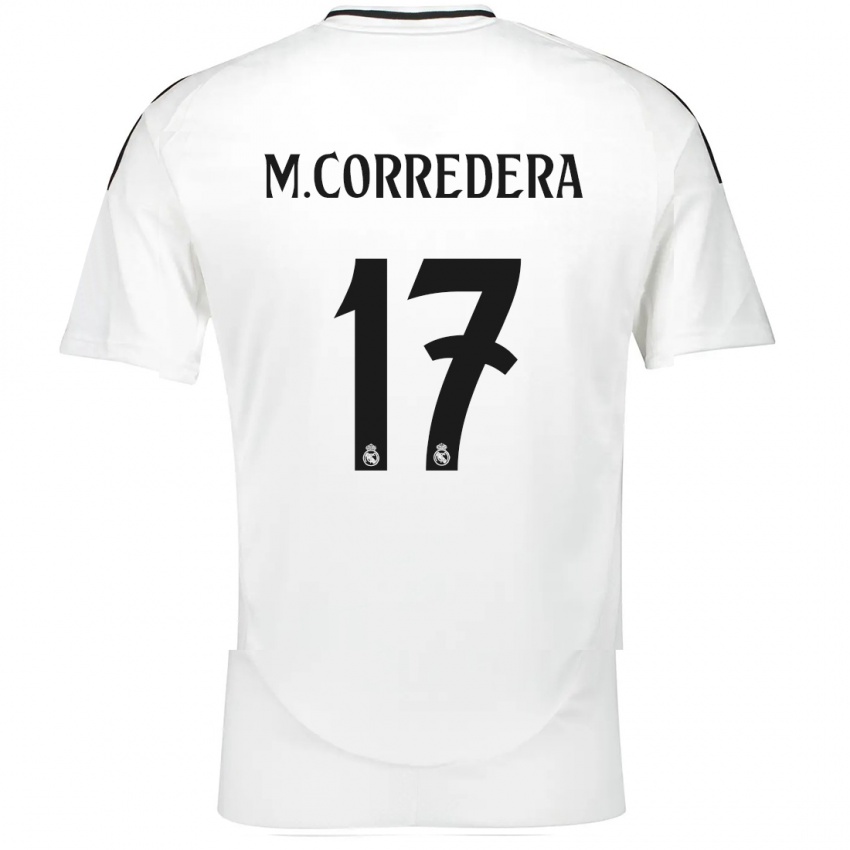 Kinder Marta Corredera #17 Weiß Heimtrikot Trikot 2024/25 T-Shirt