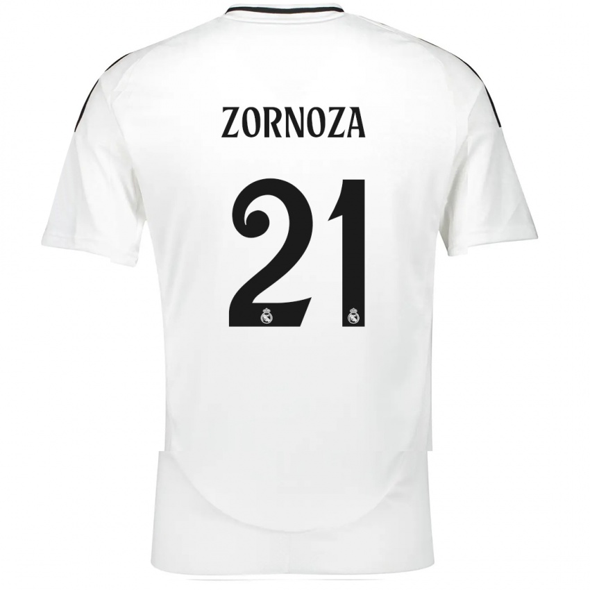 Kinder Claudia Zornoza #21 Weiß Heimtrikot Trikot 2024/25 T-Shirt