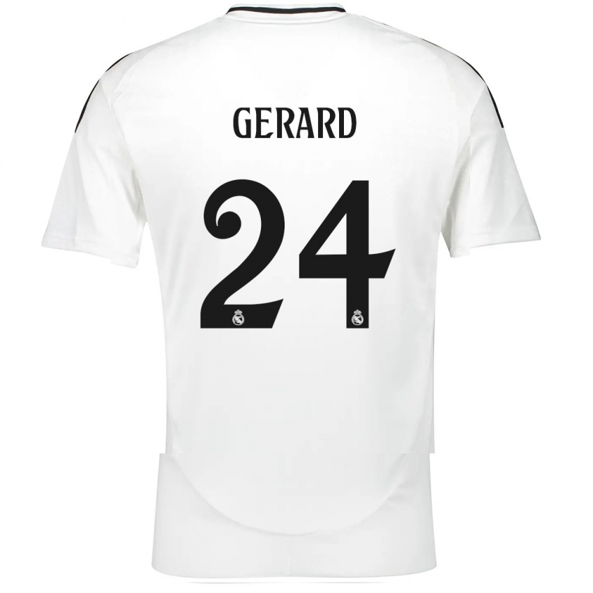 Kinder Meline Gerard #24 Weiß Heimtrikot Trikot 2024/25 T-Shirt