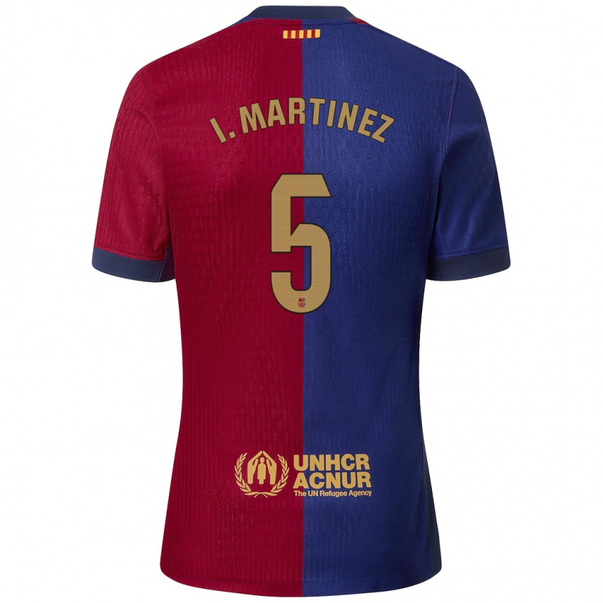 Kinder Iñigo Martínez #5 Blau Rot Heimtrikot Trikot 2024/25 T-Shirt