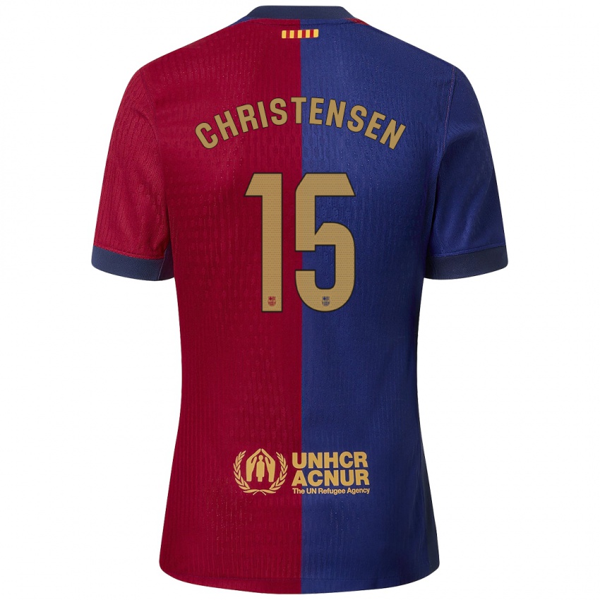 Kinder Andreas Christensen #15 Blau Rot Heimtrikot Trikot 2024/25 T-Shirt