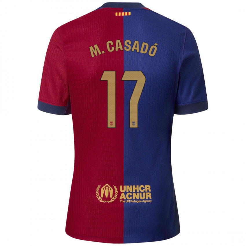 Kinder Marc Casado #17 Blau Rot Heimtrikot Trikot 2024/25 T-Shirt