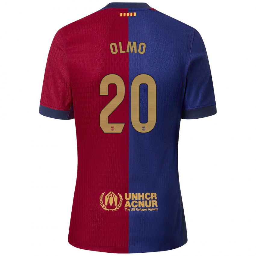 Kinder Dani Olmo #20 Blau Rot Heimtrikot Trikot 2024/25 T-Shirt