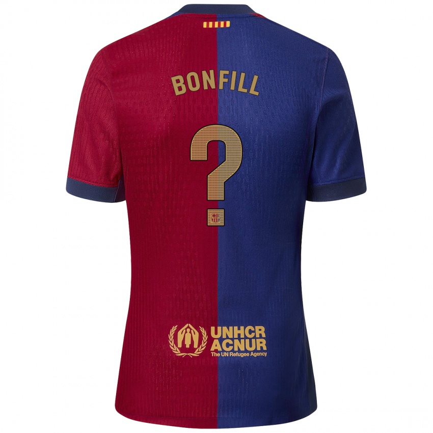 Kinder Max Bonfill #0 Blau Rot Heimtrikot Trikot 2024/25 T-Shirt