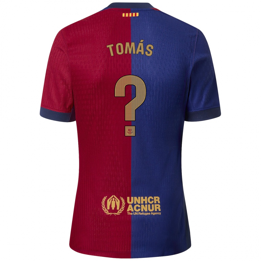 Kinder Roberto Tomás #0 Blau Rot Heimtrikot Trikot 2024/25 T-Shirt