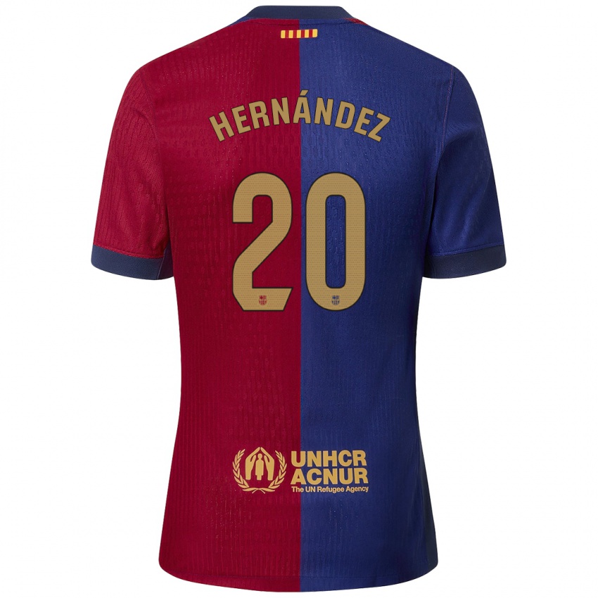 Kinder Unai Hernández #20 Blau Rot Heimtrikot Trikot 2024/25 T-Shirt