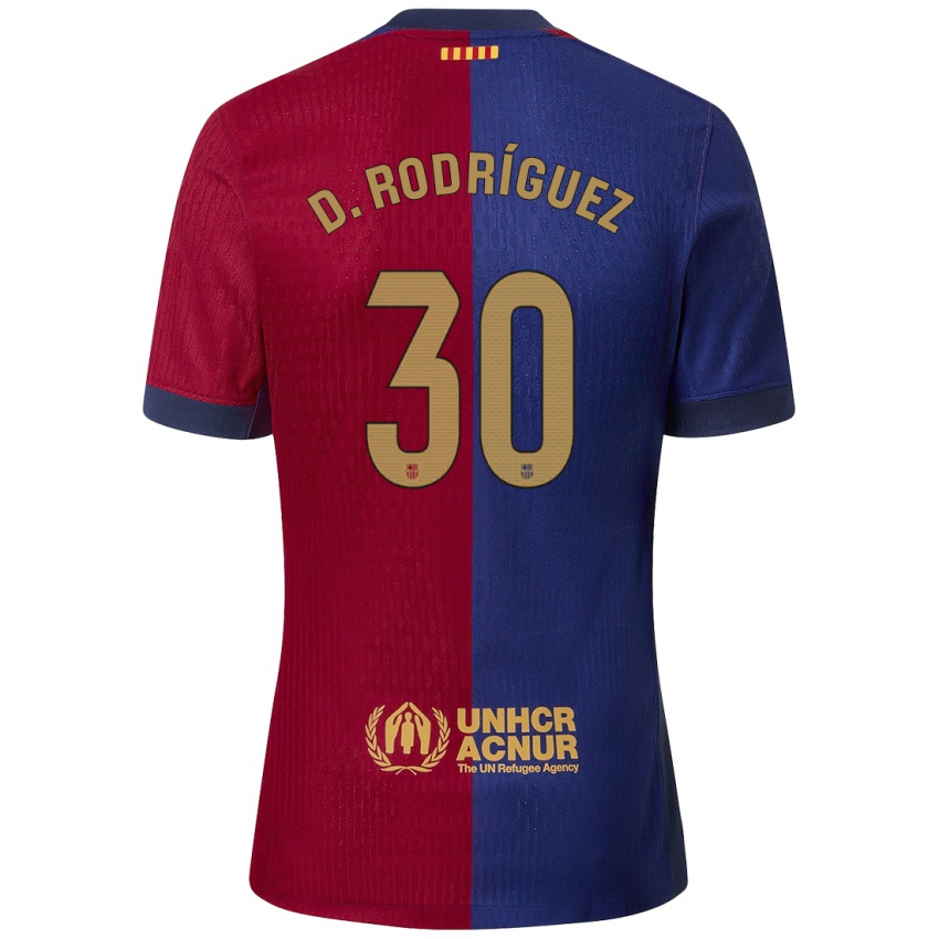 Kinder Dani Rodríguez #30 Blau Rot Heimtrikot Trikot 2024/25 T-Shirt