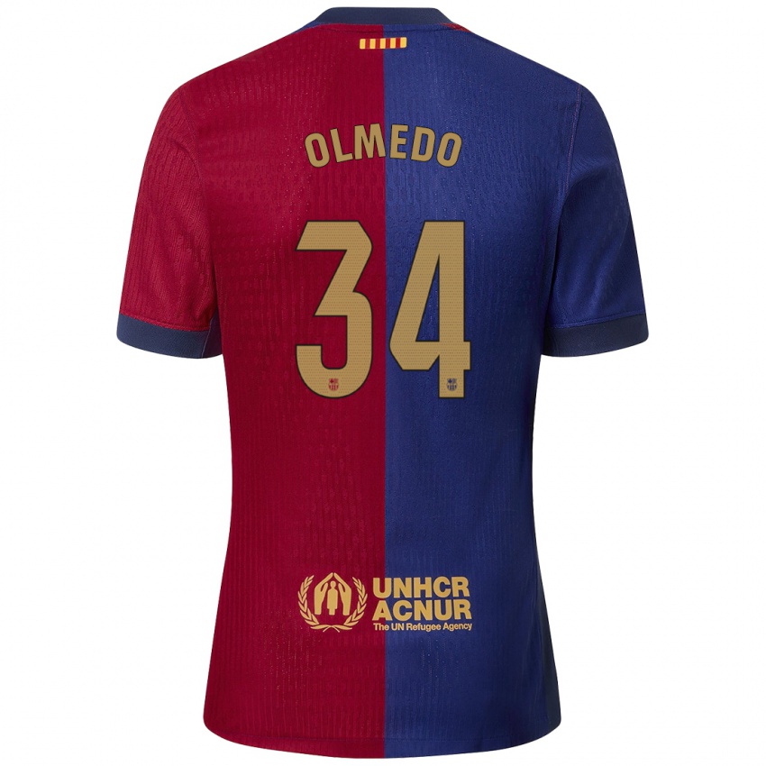 Kinder Alexis Olmedo #34 Blau Rot Heimtrikot Trikot 2024/25 T-Shirt