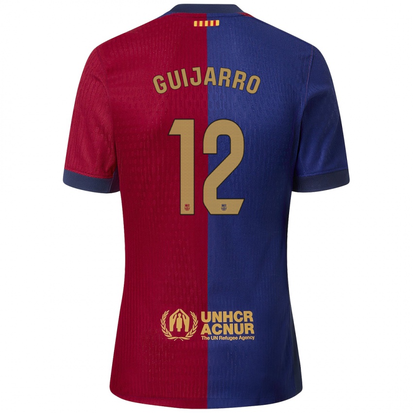 Kinder Patricia Guijarro #12 Blau Rot Heimtrikot Trikot 2024/25 T-Shirt