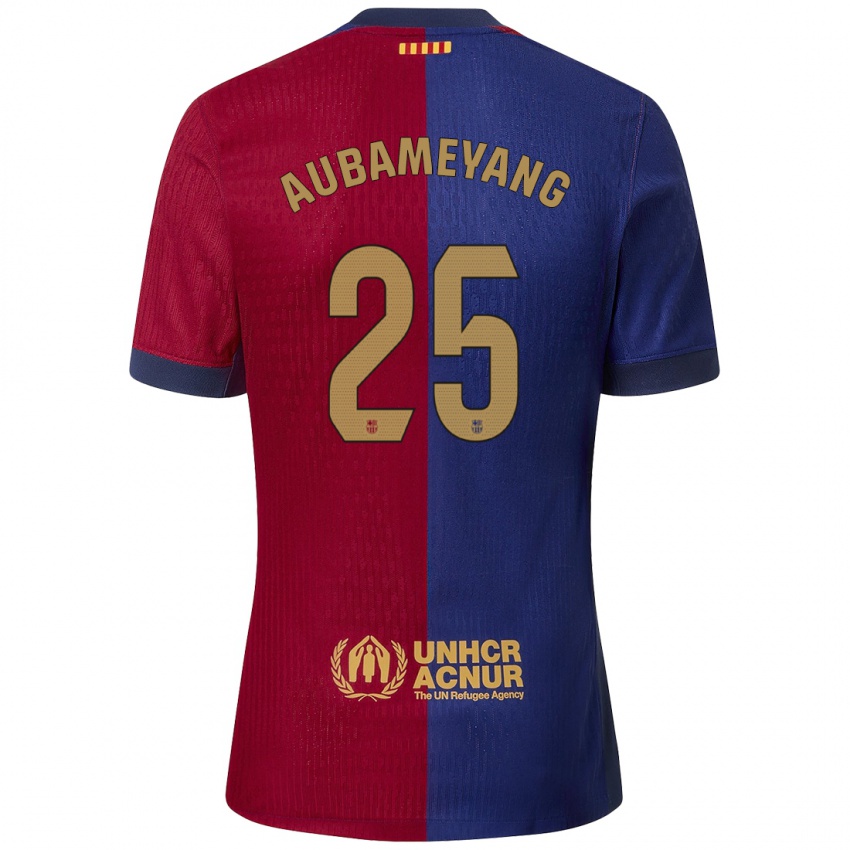 Kinder Pierre Emerick Aubameyang #25 Blau Rot Heimtrikot Trikot 2024/25 T-Shirt