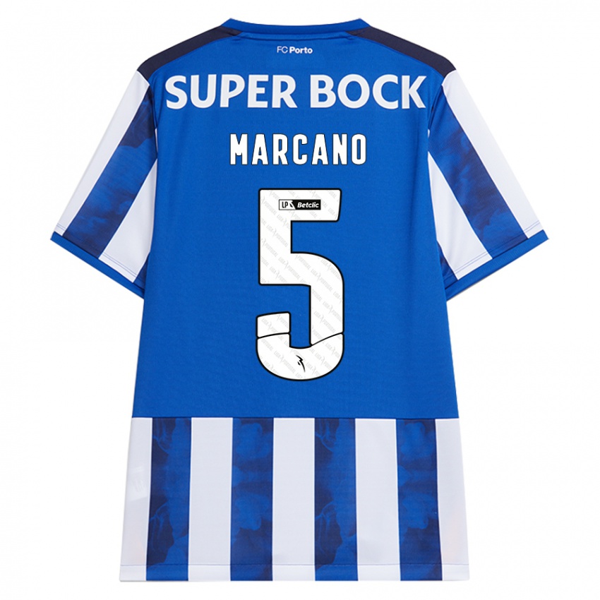 Kinder Ivan Marcano #5 Blau Weiß Heimtrikot Trikot 2024/25 T-Shirt