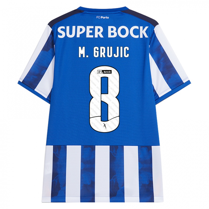 Kinder Marko Grujic #8 Blau Weiß Heimtrikot Trikot 2024/25 T-Shirt