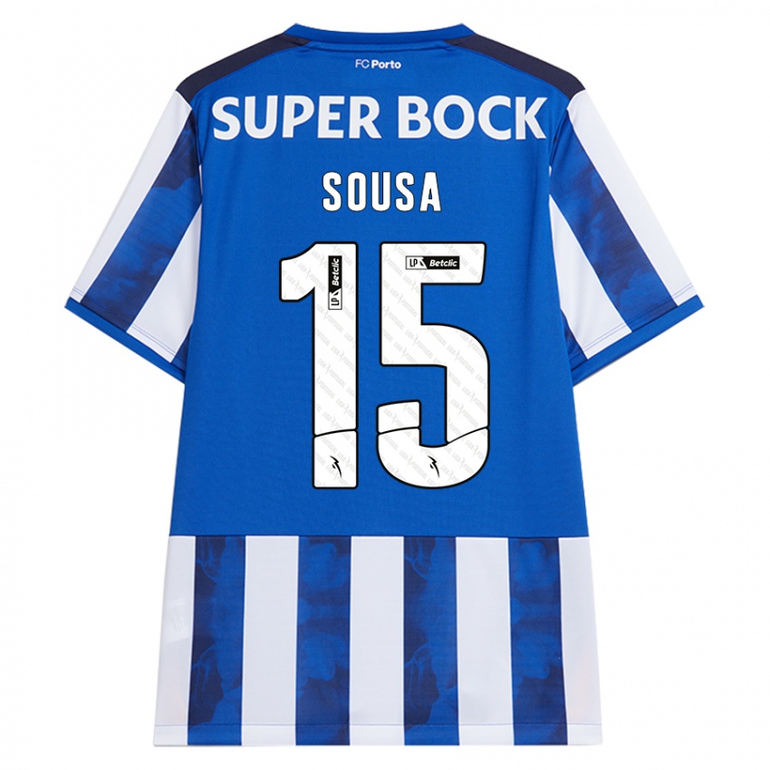 Kinder Vasco Sousa #15 Blau Weiß Heimtrikot Trikot 2024/25 T-Shirt