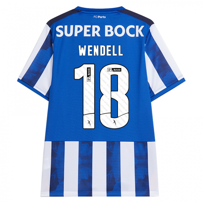 Kinder Wendell #18 Blau Weiß Heimtrikot Trikot 2024/25 T-Shirt