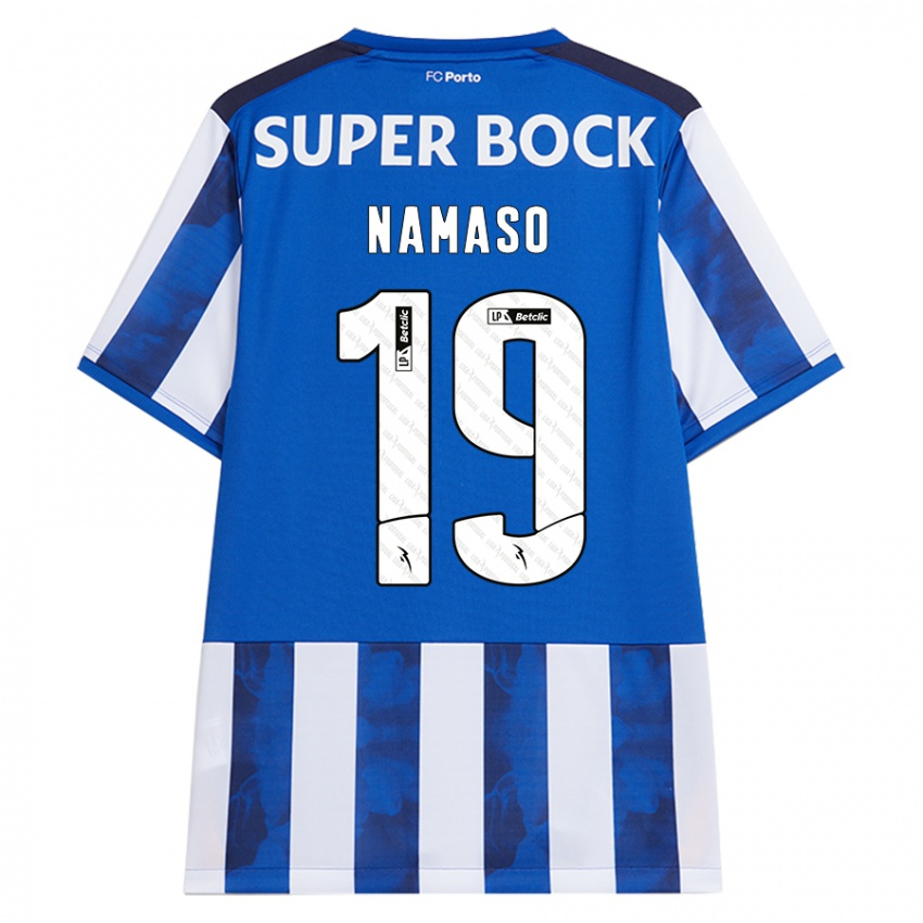 Kinder Danny Namaso #19 Blau Weiß Heimtrikot Trikot 2024/25 T-Shirt