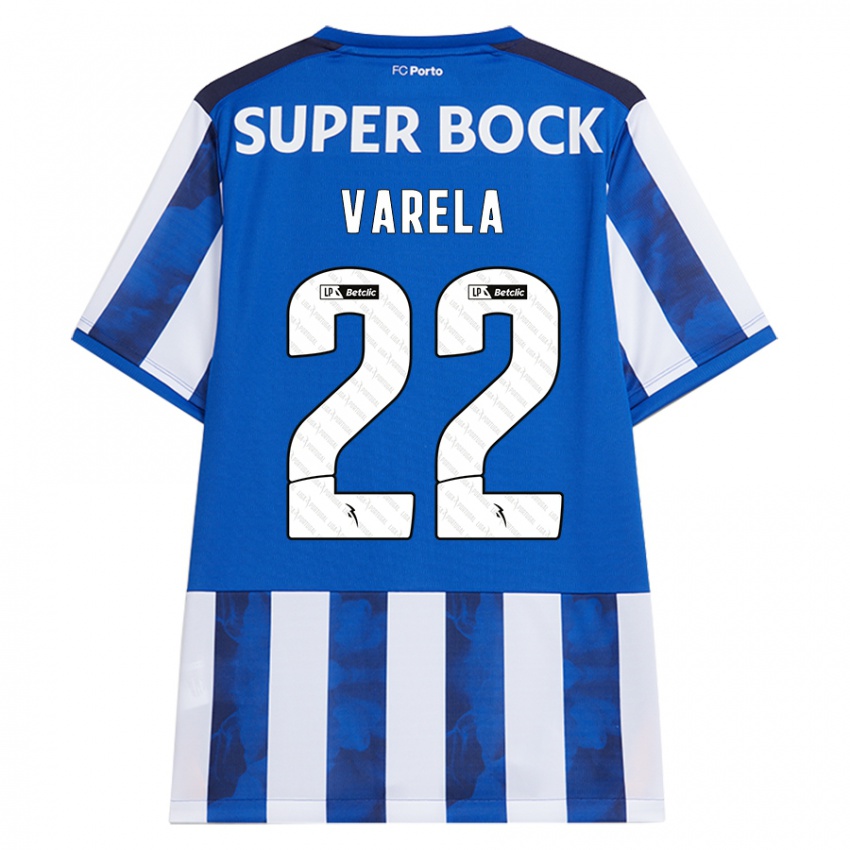 Kinder Alan Varela #22 Blau Weiß Heimtrikot Trikot 2024/25 T-Shirt