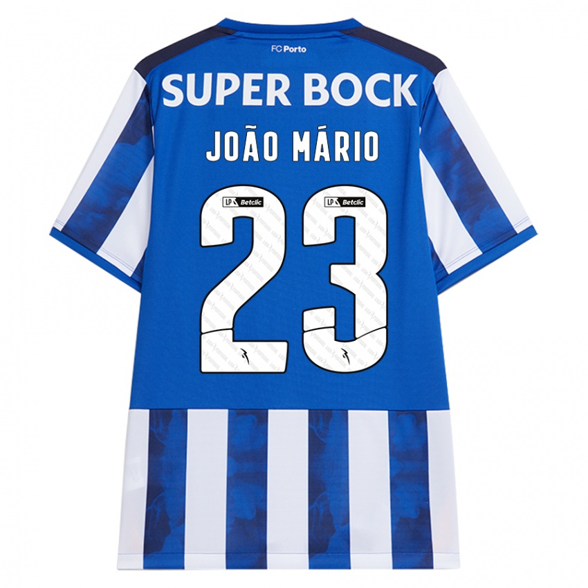 Kinder Joao Mario #23 Blau Weiß Heimtrikot Trikot 2024/25 T-Shirt