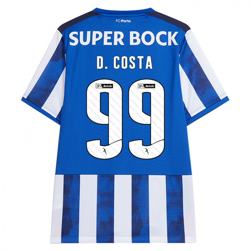 Kinder Diogo Costa #99 Blau Weiß Heimtrikot Trikot 2024/25 T-Shirt