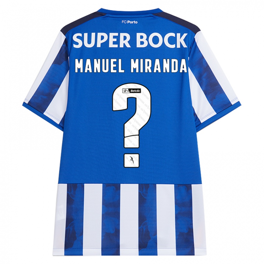 Kinder Manuel Miranda #0 Blau Weiß Heimtrikot Trikot 2024/25 T-Shirt