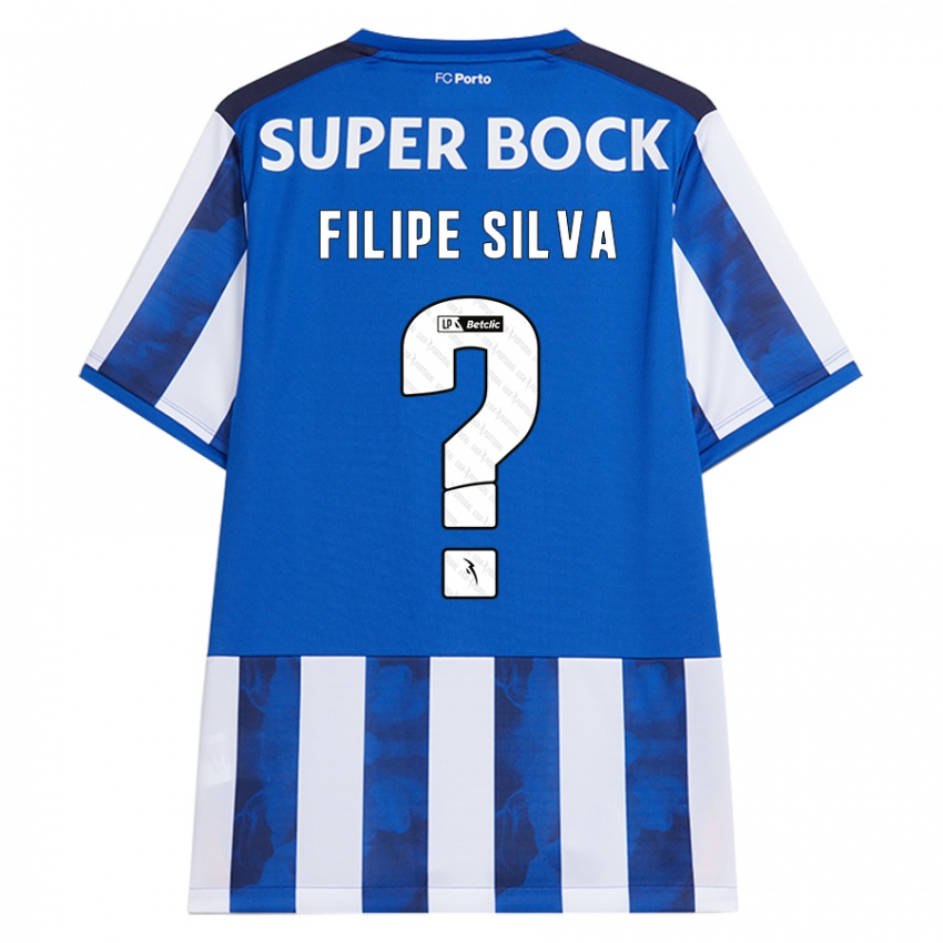 Kinder Filipe Silva #0 Blau Weiß Heimtrikot Trikot 2024/25 T-Shirt