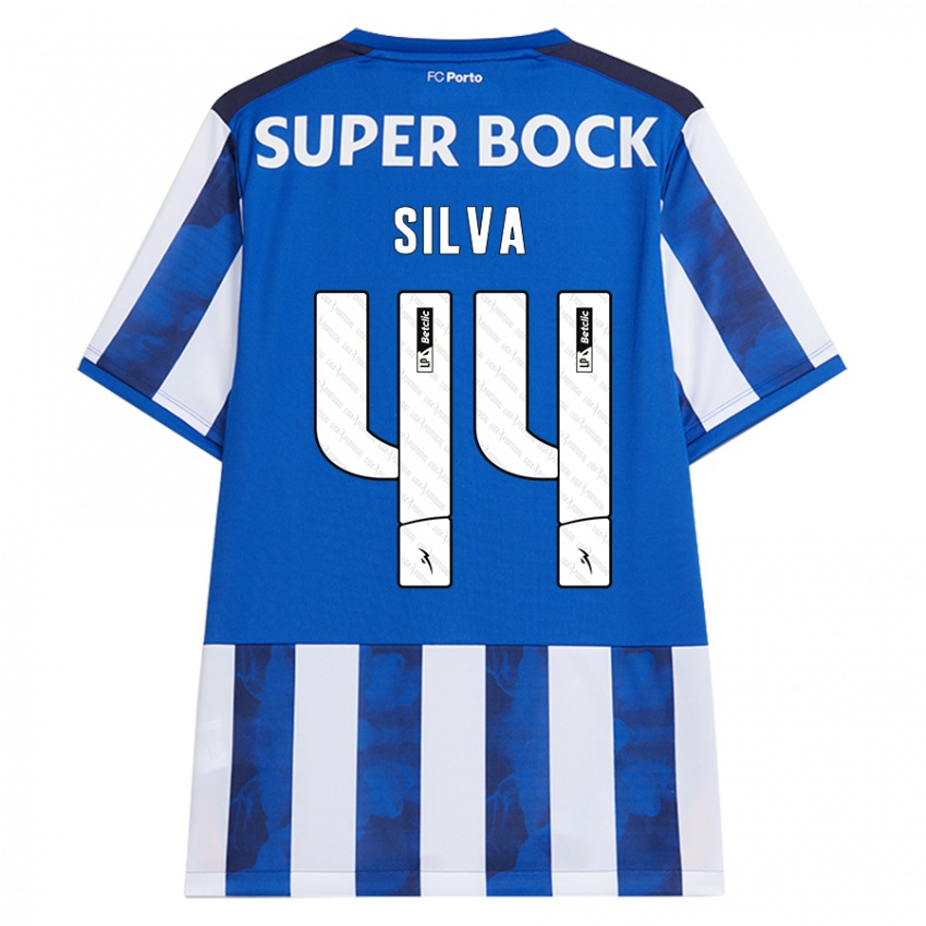 Kinder Felipe Silva #44 Blau Weiß Heimtrikot Trikot 2024/25 T-Shirt