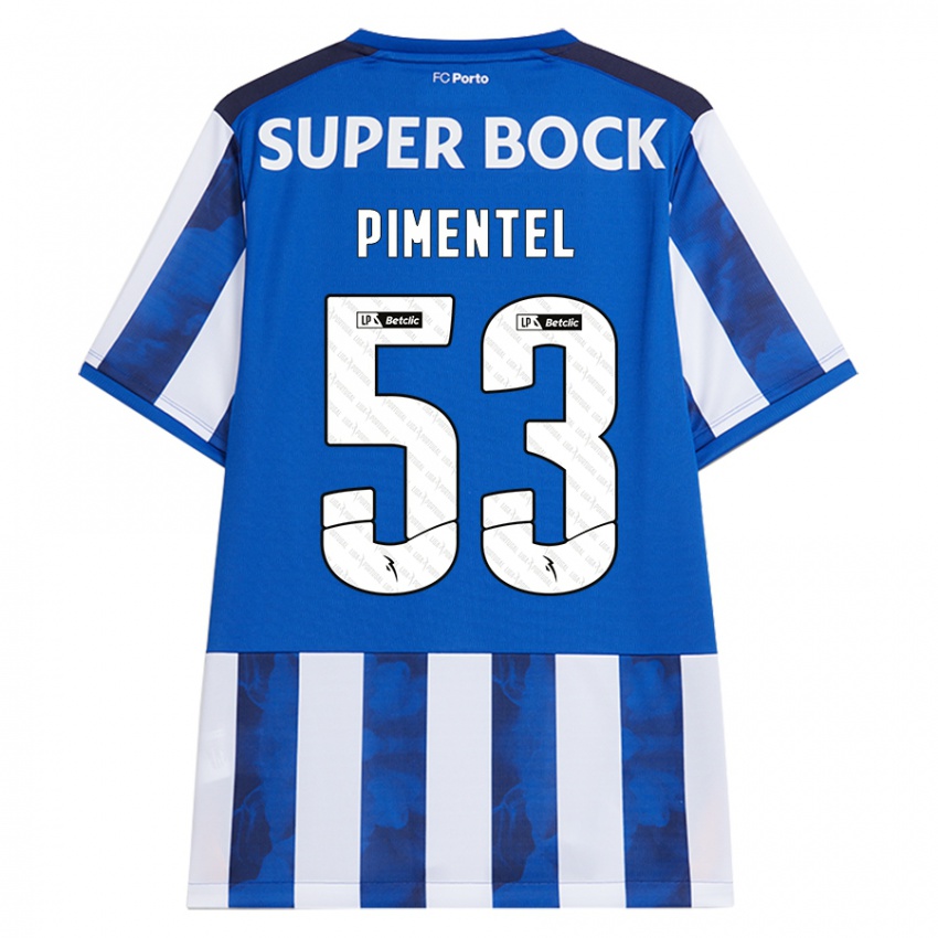 Kinder Eric Pimentel #53 Blau Weiß Heimtrikot Trikot 2024/25 T-Shirt