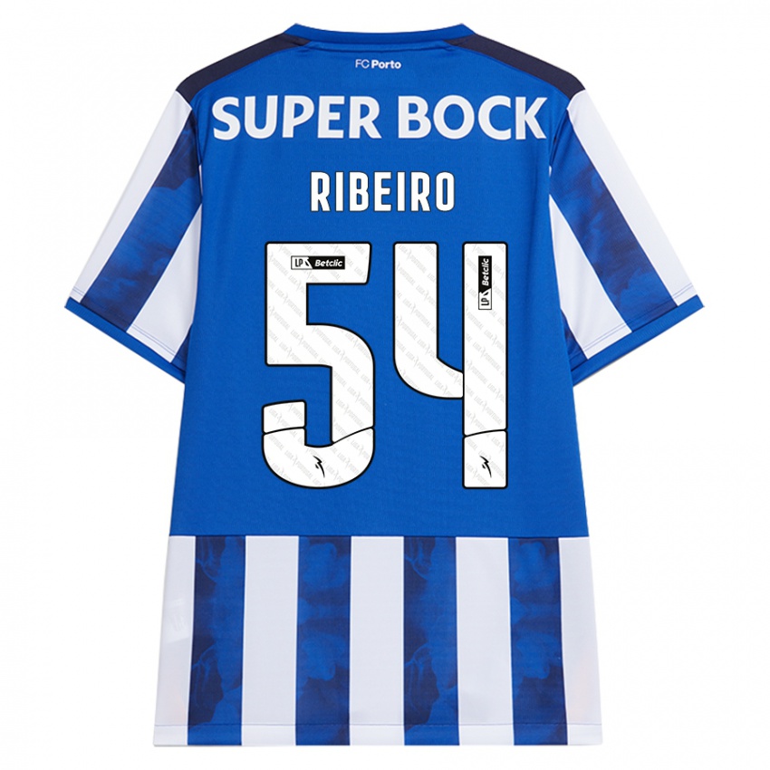 Kinder António Ribeiro #54 Blau Weiß Heimtrikot Trikot 2024/25 T-Shirt