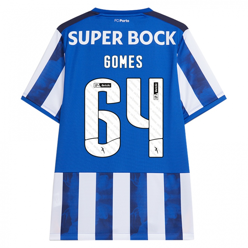 Kinder Luís Gomes #64 Blau Weiß Heimtrikot Trikot 2024/25 T-Shirt