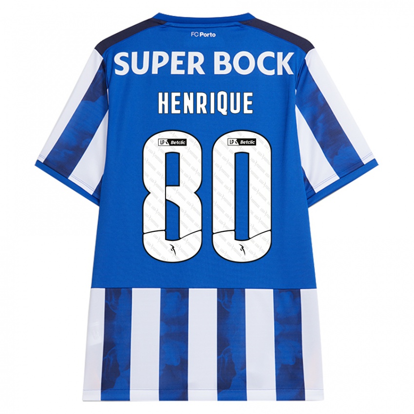 Kinder Kaio Henrique #80 Blau Weiß Heimtrikot Trikot 2024/25 T-Shirt