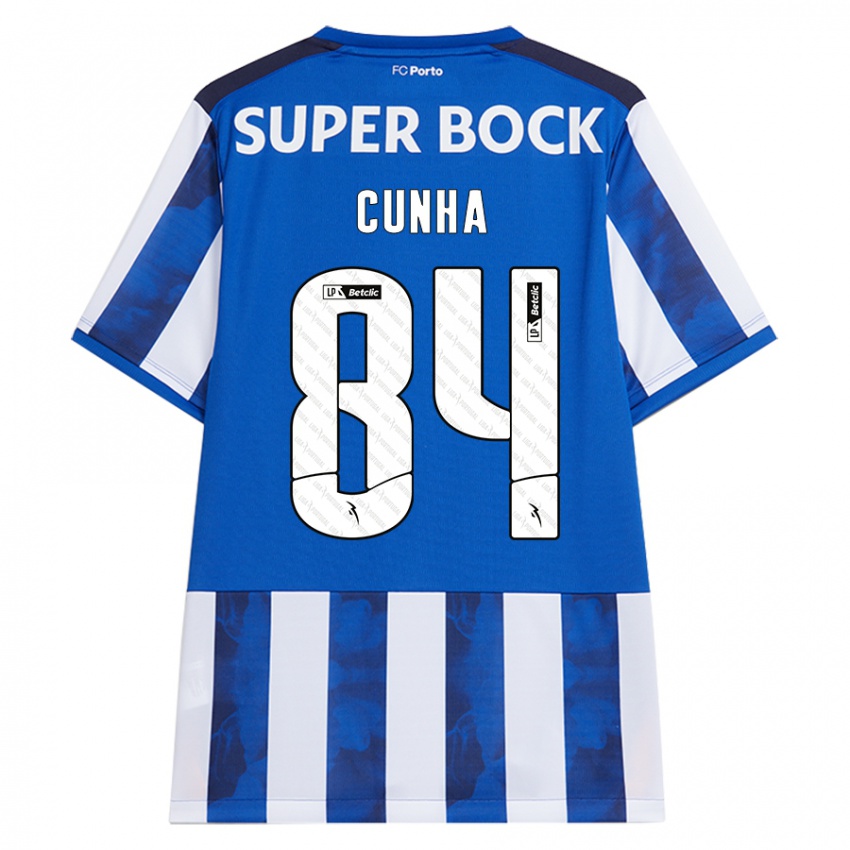 Kinder Martim Cunha #84 Blau Weiß Heimtrikot Trikot 2024/25 T-Shirt