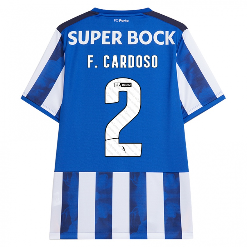 Kinder Fabio Cardoso #2 Blau Weiß Heimtrikot Trikot 2024/25 T-Shirt