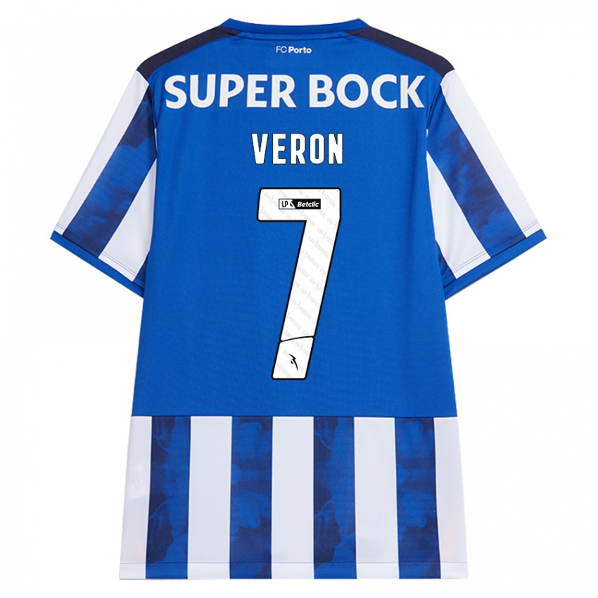 Kinder Gabriel Veron #7 Blau Weiß Heimtrikot Trikot 2024/25 T-Shirt