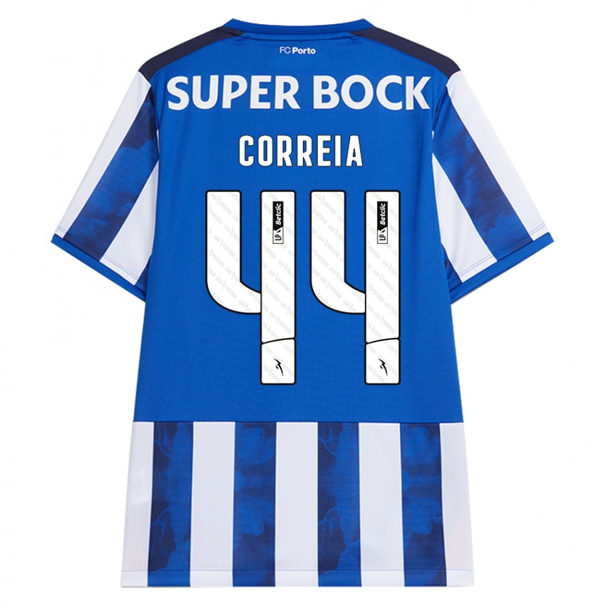 Kinder Romain Correia #44 Blau Weiß Heimtrikot Trikot 2024/25 T-Shirt